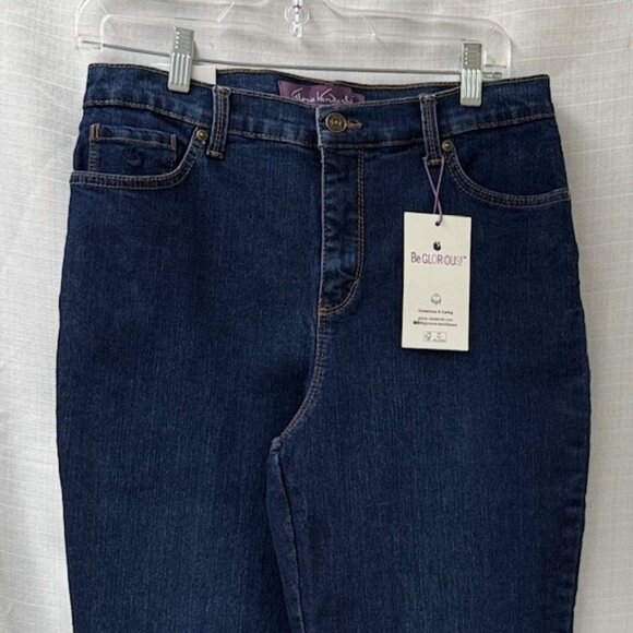 NWT Gloria Vanderbilt Scotsdale Dark Blue Jeans - 8 Average - Picture 1 of 4